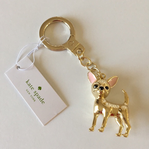 Kate Spade Chihuahua Dog Key Fob Keyring - Picture 5 of 8